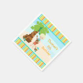 アロハブロンドヘアボーイパーティー スタンダードカクテルナプキン (角)