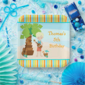 アロハブロンドヘアボーイパーティー ペーパープレート (パーティー)