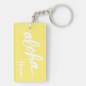 アロハプルメリアの花とのKeychain キーホルダー (裏面)