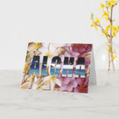 アロハプルメリアグリーティングカード カード (黄色い花)