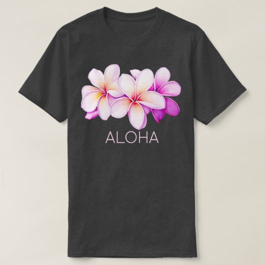 アロハプルメリアハワイアンTシャツ Tシャツ (デザイン正面)