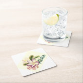 アロハプルメリア スクエアペーパーコースター (インサイチュ)