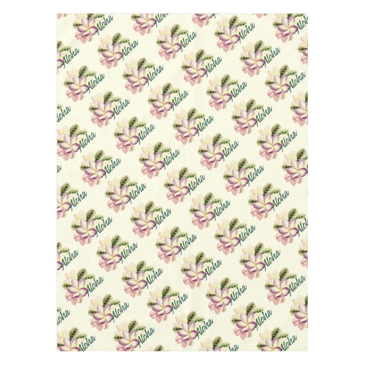 アロハプルメリア テーブルクロス (正面)