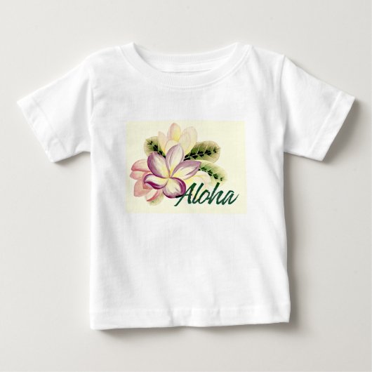 アロハプルメリア ベビーTシャツ (正面)