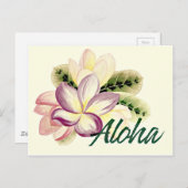 アロハプルメリア ポストカード (正面/裏面)
