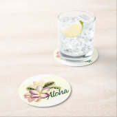 アロハプルメリア ラウンドペーパーコースター (インサイチュ)