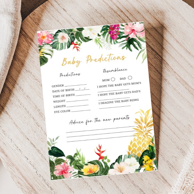アロハベイビーパイナップルベビーシャワーの予測ゲーム (Aloha Baby Shower Game)