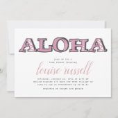 アロハベイビー トロピカルアニマル | ベビーシャワー 招待状 (正面)