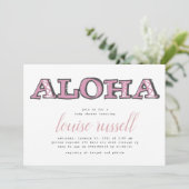 アロハベイビー トロピカルアニマル | ベビーシャワー 招待状 (スタンド正面)