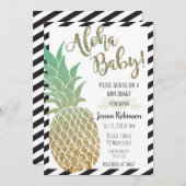 アロハベイビー! パイナップルベイビーシャワー招待状 招待状 (正面/裏面)