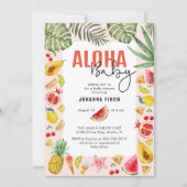 アロハベイビー フレッシュサマー フルーツベイビーシャワー 招待状 (正面)