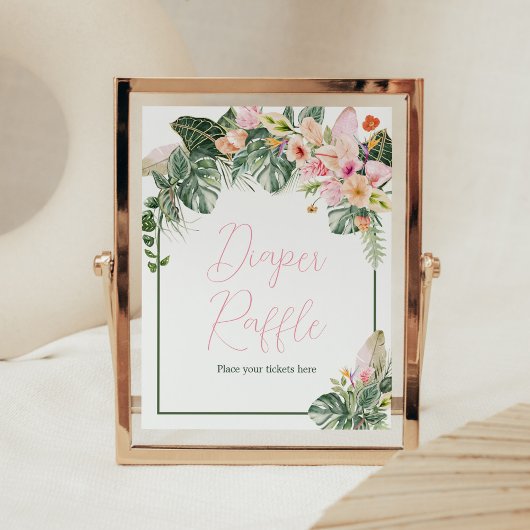 アロハベビーシャワーおむつラッフル ポスター