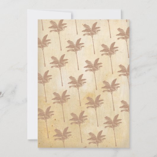 アロハベビーシャワーのルアウ(ハワイ式宴会)の熱帯ヴィンテージの招待 招待状 (裏面)