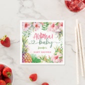 アロハベビーシャワートロピカルルアウ（ハワイ式宴会）紙ナプキンス スタンダードカクテルナプキン (インサイチュ)