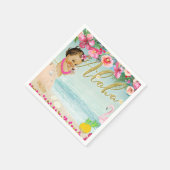 アロハベビーシャワーハワイアンビーチレトロパーティー スタンダードカクテルナプキン (角)