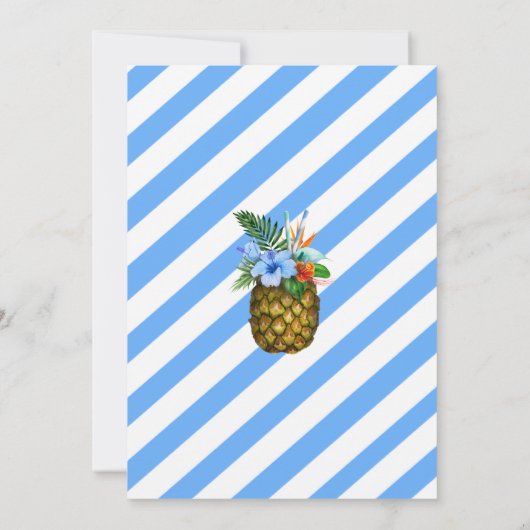 アロハベビーシャワーハワイアンルアウ(ハワイ式宴会) 招待状 (裏面)