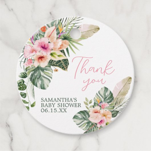 アロハベビーシャワーラウンド フェイバータグ (正面)