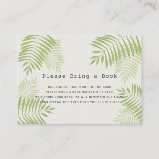 アロハベビーシャワー予約カードを持って来て エンクロージャーカード (正面)