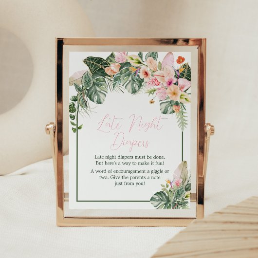 アロハベビーシャワー深夜おむつ ポスター