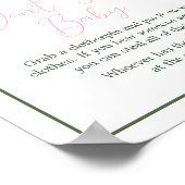 アロハベビーシャワー言わないベビー ポスター (角)