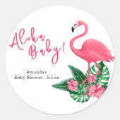 アロハベビーシャワー ラウンドシール (正面)