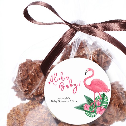 アロハベビーシャワー ラウンドシール