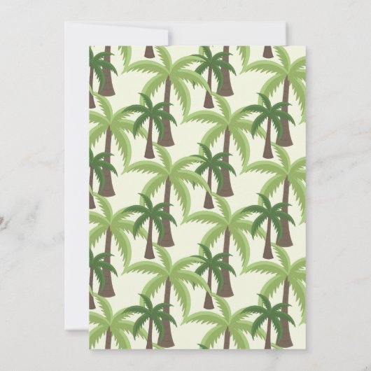 アロハベビートロピカルテーマベビーシャワー 招待状 (裏面)