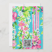 アロハベビートロピカルパームツリーベビーシャワー 招待状 (裏面)