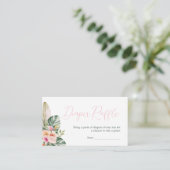 アロハベビートロピカルベビーシャワーおむつラッフル エンクロージャーカード (スタンド正面)