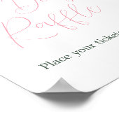 アロハベビートロピカルベビーシャワーおむつラッフル ポスター (角)