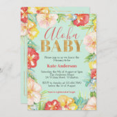 アロハベビートロピカルベビーシャワー招待状 招待状 (正面/裏面)
