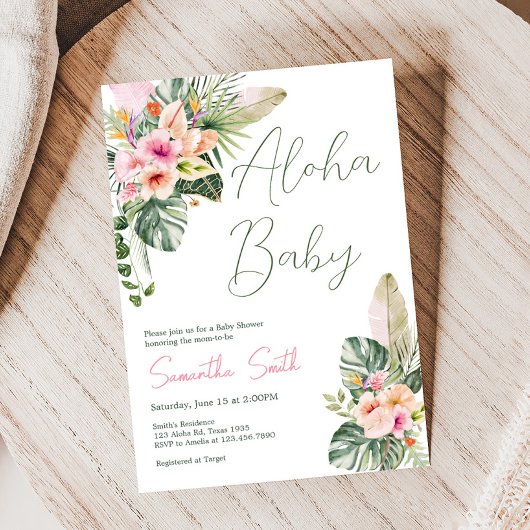 アロハベビートロピカルベビーシャワー 招待状