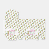 アロハベビーピンク&グリーントロピカルガールベビーシャワー フェイバーボックス (折り畳みなし)