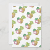 アロハベビーピンク&グリーントロピカルガールベビーシャワー 招待状 (裏面)