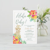 アロハベビー熱帯フローラパイナップルシャワー 招待状 (スタンド正面)