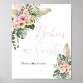 アロハベビー熱帯ベビーシャワーベビーは甘い ポスター (正面)