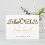 アロハベビー熱帯動物 |赤ちゃんシャワー 招待状 (スタンド正面)