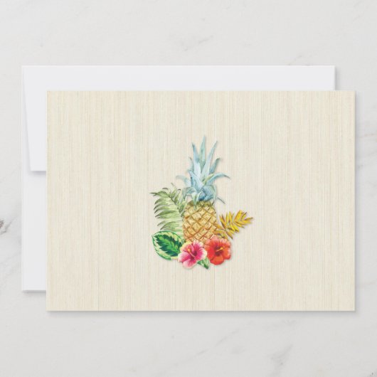 アロハベビー!シャワーチョークパイナップルルアウ（ハワイ式宴会）招待状 招待状 (裏面)