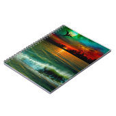 アロハベルト寄せのドラゴンのノート ノートブック (左側)