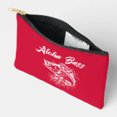 アロハベース – ハワイアンさくらんぼレッド アクセサリーポーチ (見開き)