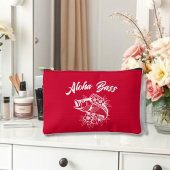 アロハベース – ハワイアンさくらんぼレッド アクセサリーポーチ