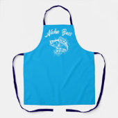 アロハベース – ハワイアンライトブルー エプロン (正面)