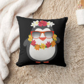 アロハペンギンハワイアニマルサングラス クッション (ブランケット)