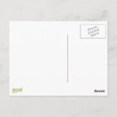 アロハホヌビューティフルウミガメ虹と花 ポストカード (裏面)