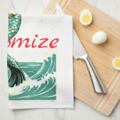 アロハマーメイドサンダー_サンダー_コーブ キッチンタオル (四つ折り)