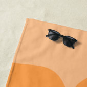 アロハミツオレンジフラガールハワイアンハイビスカス ビーチタオル (インサイチュ)