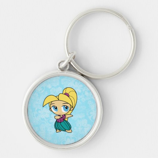 アロハミツフラガールハイビスカスキーリング キーホルダー (正面)