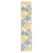 アロハモダンハワイアンパターンプリント ショートテーブルランナー (正面)