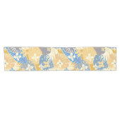 アロハモダンハワイアンパターンプリント ショートテーブルランナー (横)