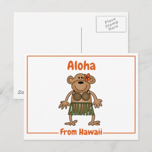 アロハモンキー ポストカード (正面/裏面)